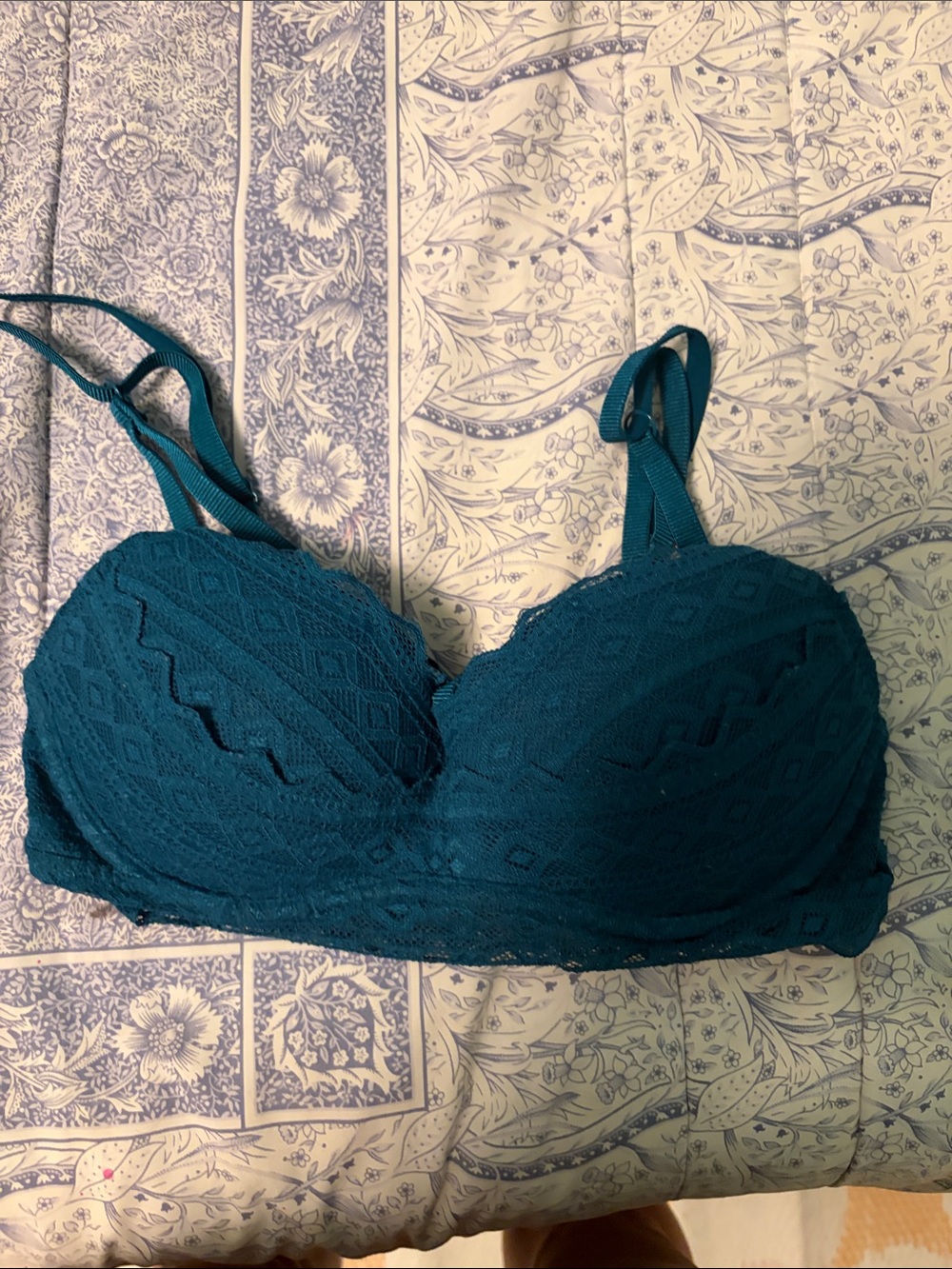 Victoria's Secret Teal Lace Padded Bra